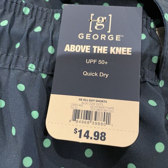 MEN’S Swim Shorts George Above the Knee UPF50  Big and Tall 2XL 44/46 NWT - Picture 7 of 8